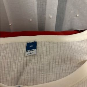 Old Navy ribbed off-white shirt brand new